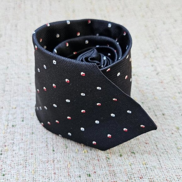 Vintage Pierre Cardin Tie Black Necktie Classic Tie - Picture 4 of 9